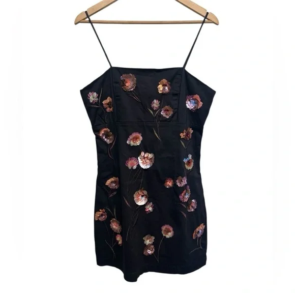 NWT Anthropologie The Brynne 3D Pink ComboSpaghetti-Strap Dress by Maeve